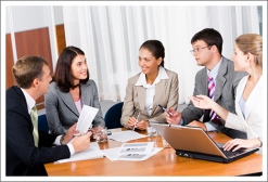 Business people having meeting